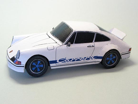 Maquette carton Porsche Carrera