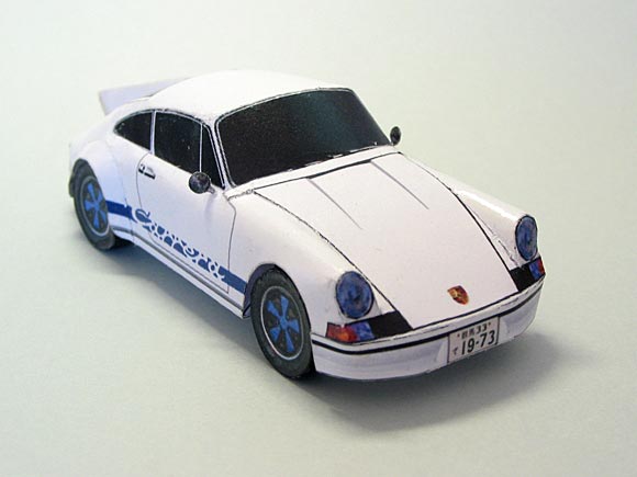Maquette carton Porsche Carrera